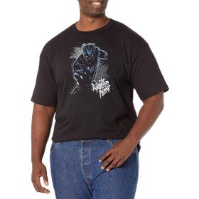 Marvel Big & Tall Warrior Prince Black Erkek T-shirt