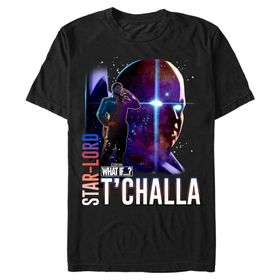 Marvel Big & Tall Watcher T'challa Black Erkek T-shirt