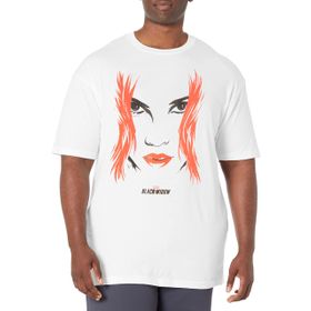 Marvel Big & Tall Widow Face Üst Kısa Kollu Beyaz Erkek T-shirt