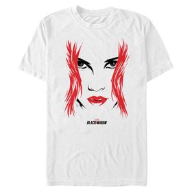 Marvel Big & Tall Widow Face Üst Kısa Kollu Beyaz Erkek T-shirt