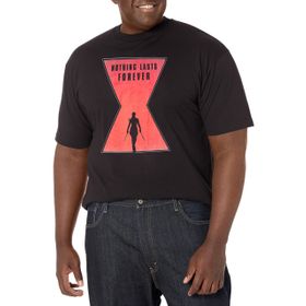 Marvel Big & Tall Widow Forever Black Erkek T-shirt