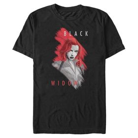 Marvel Big & Tall Widow Paint Black Erkek T-shirt