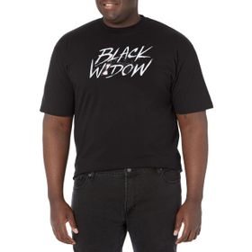 Marvel Big & Tall Widow Paint Black Erkek T-shirt