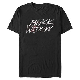 Marvel Big & Tall Widow Paint Black Erkek T-shirt