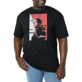 Marvel Big & Tall Widow Poster Black Erkek T-shirt