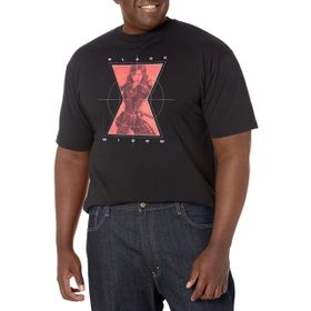 Marvel Big & Tall Widow Target Black Erkek T-shirt