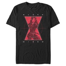 Marvel Big & Tall Widow Target Black Erkek T-shirt