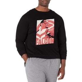 Marvel Big & Tall Winter Soldier Falcon Poster Üst Kısa Kollu Siyah Erkek T-shirt