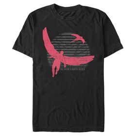 Marvel Big & Tall Winter Soldier Falcon Redwing Üst Kısa Kollu Siyah Erkek T-shirt