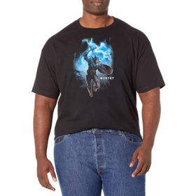 Marvel Big & Tall Worthy Cap Üst Kısa Kollu Siyah Erkek T-shirt