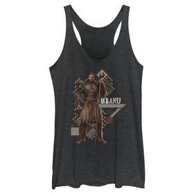 Marvel Black Panther Wakanda Forever Mbaku Desenli Hızlı Moda Racerback Kolsuz Siyah Funda Kadın Atlet