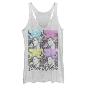 Marvel Black Widow Pop Racerback White Heather Kadın Atlet
