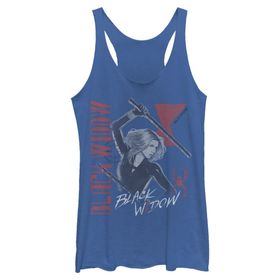 Marvel Black Widow Retro Racerback Kraliyet Mavisi Heather Kadın Atlet