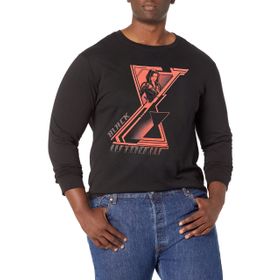 Marvel Büyük ve Uzun Dul Sembolü Üst Kısa Kollu Siyah Erkek T-shirt
