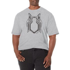 Marvel Büyük ve Uzun Göğüs Logolu Athletic Heather Erkek T-shirt