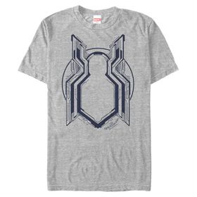 Marvel Büyük ve Uzun Göğüs Logolu Athletic Heather Erkek T-shirt