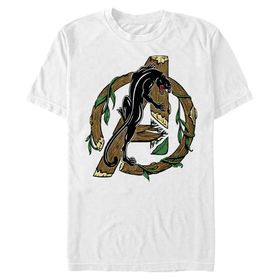 Marvel Büyük ve Uzun Klasik Ahşap Yenilmezler White Erkek T-shirt