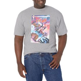 Marvel Büyük ve Uzun Klasik Aile Davası Athletic Heather Erkek T-shirt
