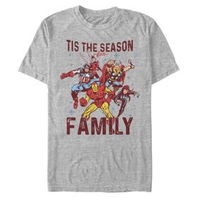 Marvel Büyük ve Uzun Klasik Aile Sezonu Athletic Heather Erkek T-shirt