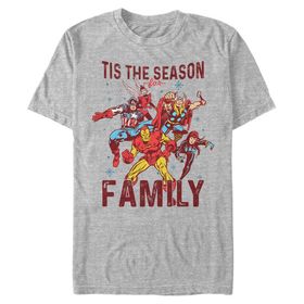Marvel Büyük ve Uzun Klasik Aile Sezonu Athletic Heather Erkek T-shirt