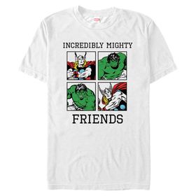 Marvel Büyük ve Uzun Klasik Arkadaşlar White Erkek T-shirt