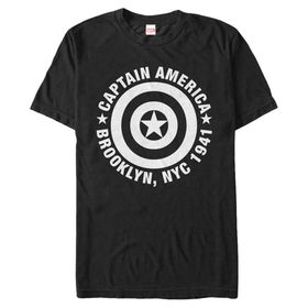 Marvel Büyük ve Uzun Klasik Brooklyn Yuvarlak Üst Kısa Kollu Siyah Erkek T-shirt