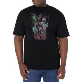 Marvel Büyük ve Uzun Klasik Buzzard Splat Üst Kısa Kollu Siyah Erkek T-shirt