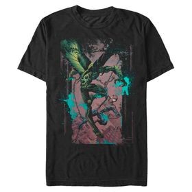 Marvel Büyük ve Uzun Klasik Buzzard Splat Üst Kısa Kollu Siyah Erkek T-shirt