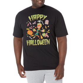 Marvel Büyük ve Uzun Klasik Cadılar Bayramı Capmarvel Üst Kısa Kollu Siyah Erkek T-shirt