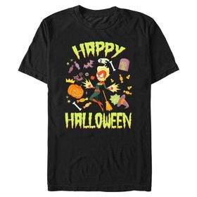 Marvel Büyük ve Uzun Klasik Cadılar Bayramı Capmarvel Üst Kısa Kollu Siyah Erkek T-shirt