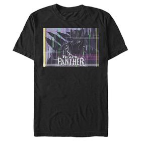 Marvel Büyük ve Uzun Klasik Canlı Panter Üst Kısa Kollu Siyah Erkek T-shirt