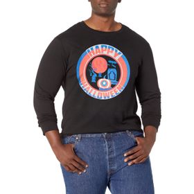 Marvel Büyük ve Uzun Klasik Cappy Cadılar Bayramı Üst Kısa Kollu Siyah Erkek T-shirt