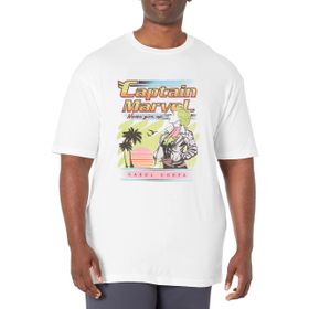 Marvel Büyük ve Uzun Klasik Carol Corps White Erkek T-shirt