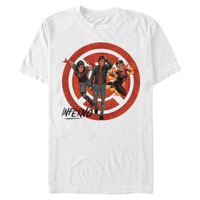 Marvel Büyük ve Uzun Klasik Cehennem Kostümleri White Erkek T-shirt