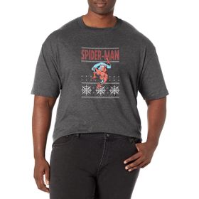 Marvel Büyük ve Uzun Klasik Çirkin Örümcek Charcoal Heather Erkek T-shirt