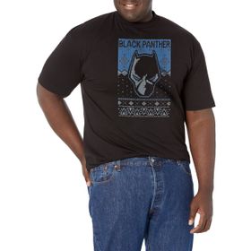 Marvel Büyük ve Uzun Klasik Çirkin Panter Üst Kısa Kollu Siyah Erkek T-shirt