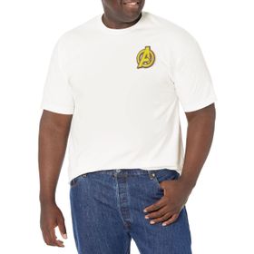 Marvel Büyük ve Uzun Klasik Çizilmiş Yenilmezler White Erkek T-shirt
