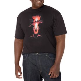 Marvel Büyük ve Uzun Klasik Cyclops Looksup Üst Kısa Kollu Siyah Erkek T-shirt