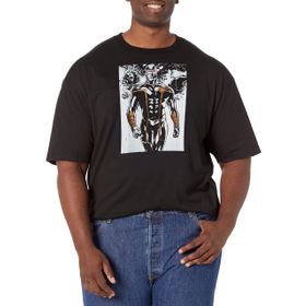 Marvel Büyük ve Uzun Klasik Cyclops Walks Üst Kısa Kollu Siyah Erkek T-shirt