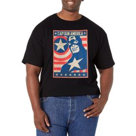 Marvel Büyük ve Uzun Klasik Da Poster Üst Kısa Kollu Siyah Erkek T-shirt