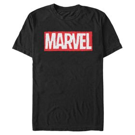 Marvel Büyük ve Uzun Klasik Dağınık Dolgulu Üst Kısa Kollu Siyah Erkek T-shirt