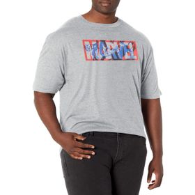 Marvel Büyük ve Uzun Klasik Danvers Logolu Athletic Heather Erkek T-shirt
