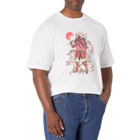 Marvel Büyük ve Uzun Klasik Demir Samuray White Erkek T-shirt