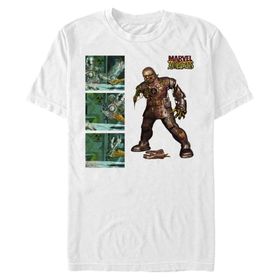 Marvel Büyük ve Uzun Klasik Demir Zombi Paneli White Erkek T-shirt