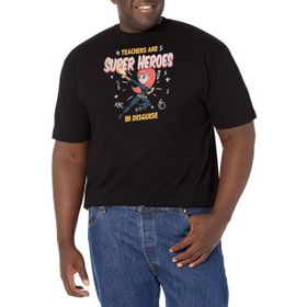 Marvel Büyük ve Uzun Klasik Dul Öğretme Üst Kısa Kollu Siyah Erkek T-shirt