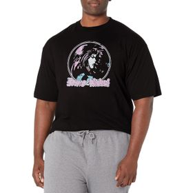 Marvel Büyük ve Uzun Klasik Dul Sokması Üst Kısa Kollu Siyah Erkek T-shirt