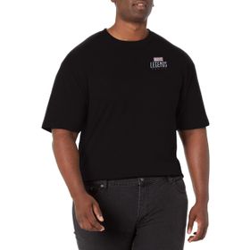 Marvel Büyük ve Uzun Klasik Efsaneler Logolu Üst Kısa Kollu Siyah Erkek T-shirt