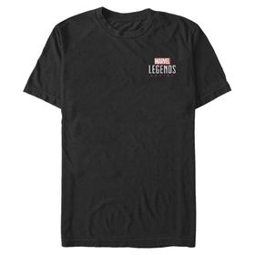 Marvel Büyük ve Uzun Klasik Efsaneler Logolu Üst Kısa Kollu Siyah Erkek T-shirt