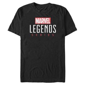 Marvel Büyük ve Uzun Klasik Efsaneler Logolu Üst Kısa Kollu Siyah Erkek T-shirt