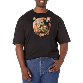 Marvel Büyük ve Uzun Klasik Ego Üst Kısa Kollu Siyah Erkek T-shirt